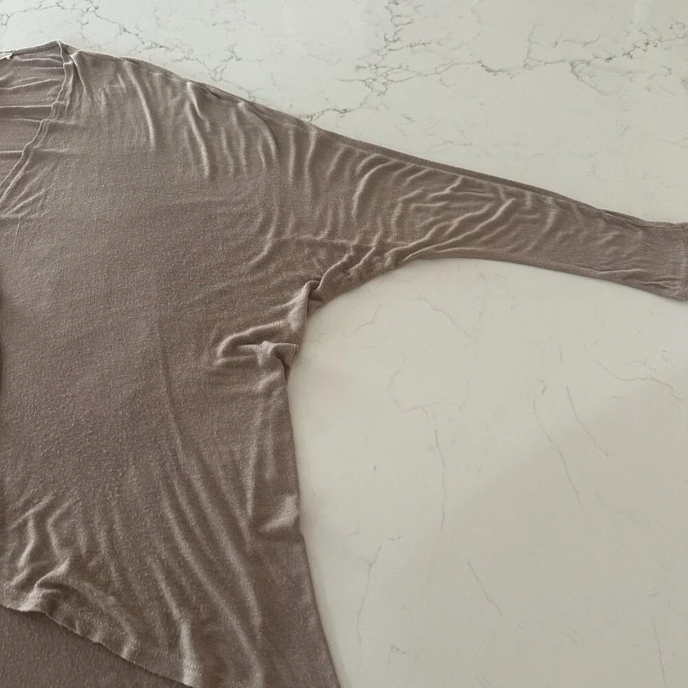Painted Threads Long Flowy Cardigan w/3/4 Length Bat Sleeves